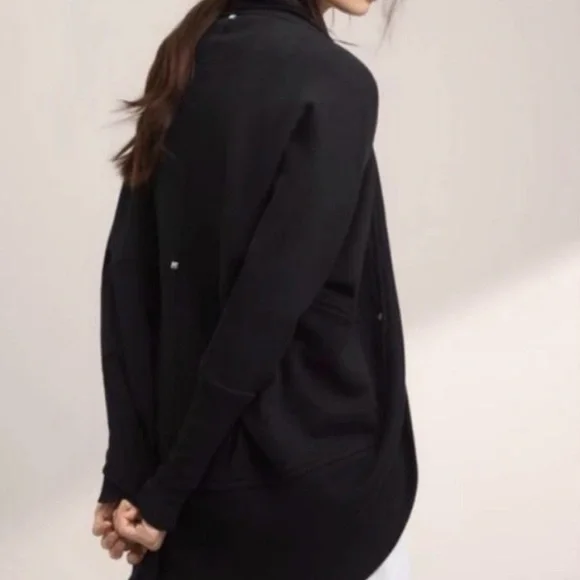 Aritzia Wilfred Diderot Slouchy Cocoon Sweater Cardigan Grey Cotton Modal XXS - Picture 14 of 15